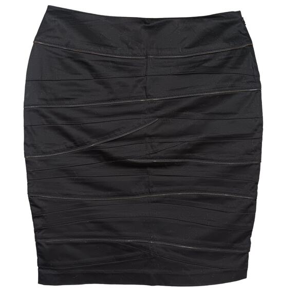 Kenar Black Skirt Size 8 Zipper Chain Teeth Layers For Decor Side Zipper Closure - Picture 1 of 7